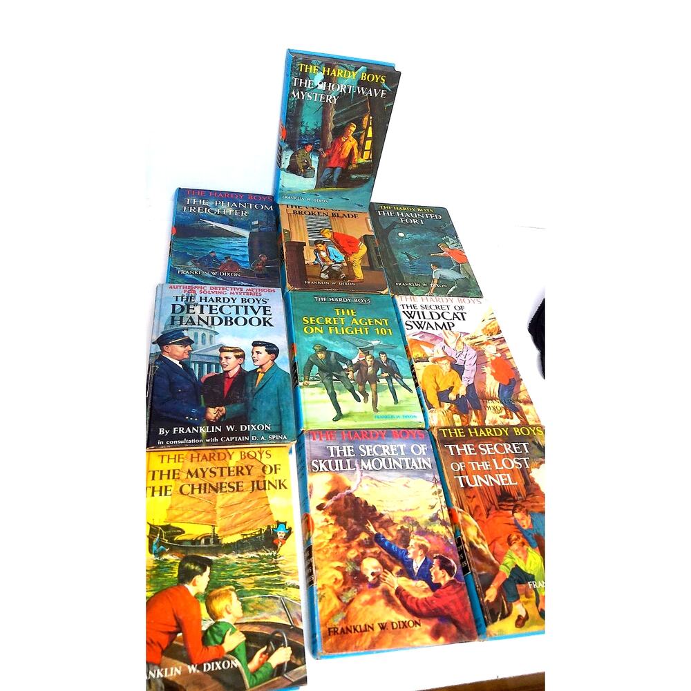 Vintage Hardy Boys Mystery Books Lot 10pk Hardcover Franklin W. Dixon Classics